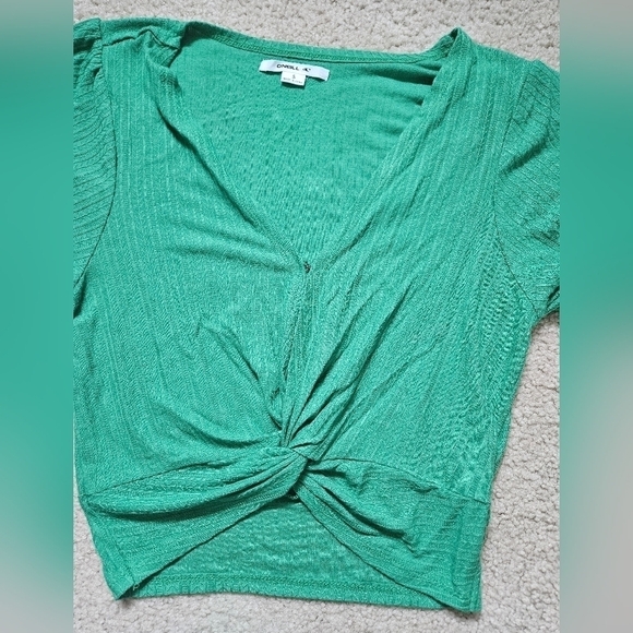 ONIELL Hilda Knot Front Knit Crop Top S - Picture 5 of 7